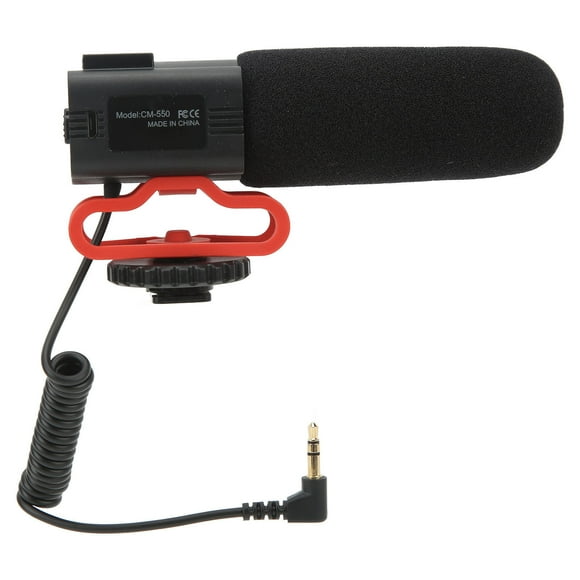CM 550 Microphone, Windproof Sponge Camera Microphone Low Cut Noise Reduction for Program Interviews