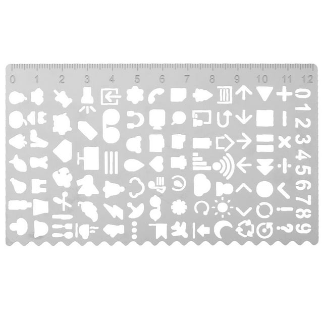 Bonita plantilla de dibujo hueco, plantillas de pintura para arte artesanal/álbum de bricolaje tipo 3 Tipo3 Zulema Stencil Ruler Kids