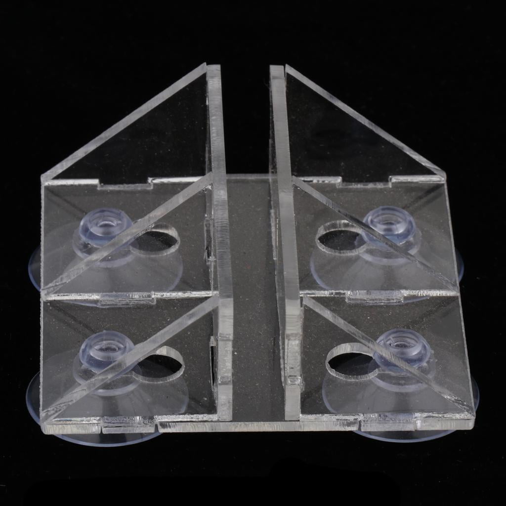 Clear Acrylic SuctionCup Fish Tank Divider Sheet Holder Aquarium