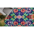 thumbnail image 2 of Lola Bright Tropical Wool Rug, Ultra Violet/Cherry Red, 5ft x 8ft Area Rug, 2 of 7