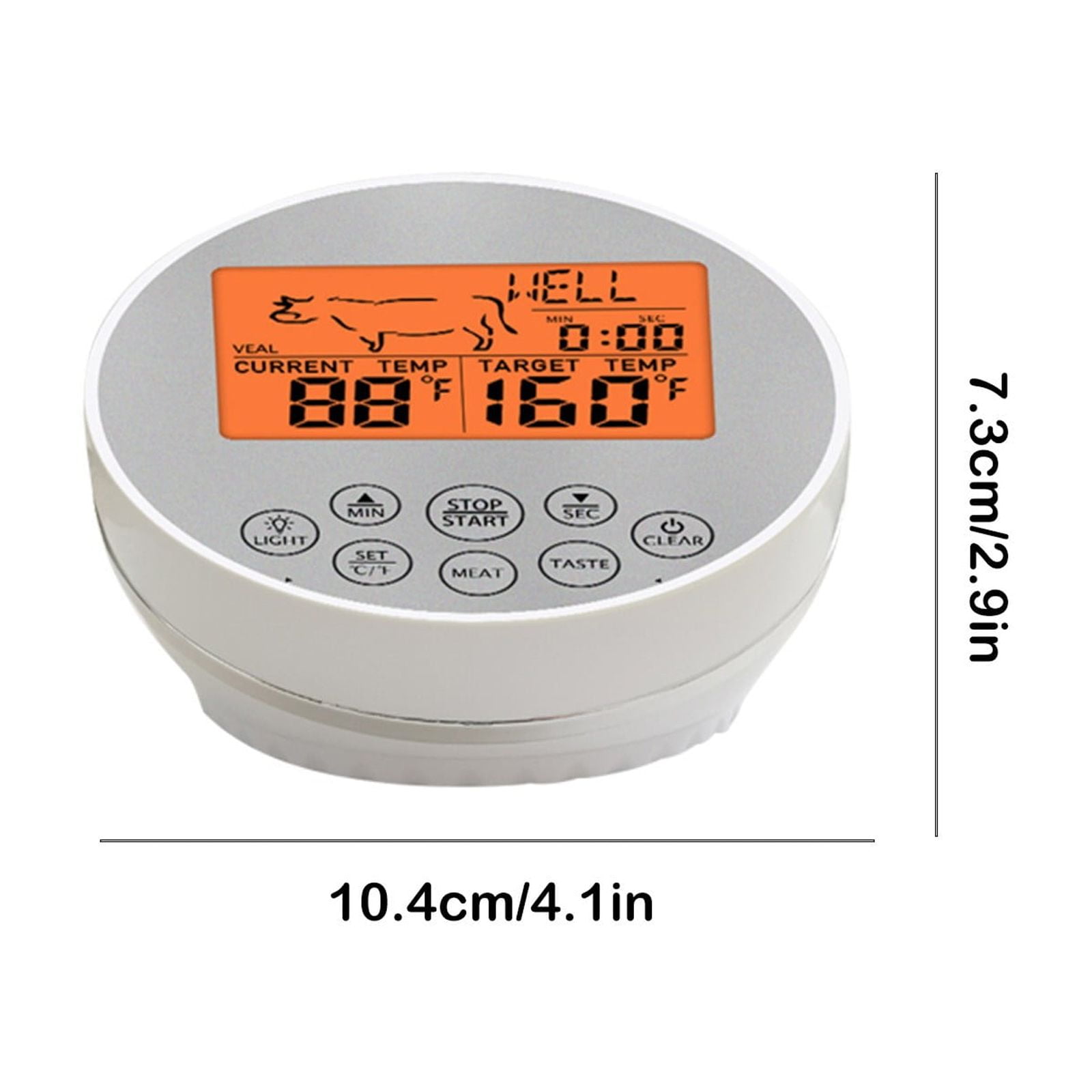 Gnmfd Digital Instant Read Meat Thermometer Waterproof Kitchen BBQ Grill Candy Coffee Oil Frying Probe Accurate Temperature -40°F–572°F Backlit LCD Holiday Cooking Gift Essentials