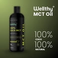 thumbnail image 4 of Wellthy MCT Oil 1L Aceite 100% Coco Natural. 66 Porciones, C8+C10 Alta Pureza, Keto y Paleo Safe, Sugar Free, Vegan, NON GMO, Gluten Free, Libre de Soya, Libre de Palma, Origen Filipino., 4 of 9