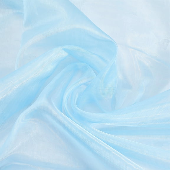 2.19 Yards 59.06 Inch Light Blue Shimmer Organza Fabric Iridescent Sheer Gradient Cloth Shiny Silky Gauze Polyester Fabrics