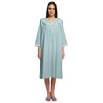 thumbnail image 1 of Moomaya Cotton Sleepwear For Ladies Printed Round Neck Button Placket Nightdress, 1 of 6