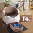 thumbnail image 4 of Self Cleaning Litter Box, Automatic Cat Litter Box with APP Control, Odor-Free Waste Disposal Includes Trash Bags, Large Waste Bin, Open-Top, for Multiple Cats, 4 of 7