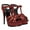 Red, variant on YDN Women Open Toe Studded T-Strap Sandals Platform Buckle Super High Heels Sexy Cocktail Party Show Shoes Size 7 Red