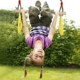 thumbnail image 2 of Wooden Children Trapeze Swing Bar With Rings Wooden Playset With Plastic Rings Gym Rings For Kids Adults, 2 of 7