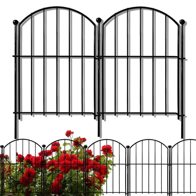 Valla decorativa para jardín Thrivinest de metal antioxidante de 43 cm x 3 m
