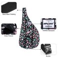 thumbnail image 4 of HAWEE Chest Crossbody Sling Bags Hiking Backpack Chest Sports Travel Daypack for Women, Black + Love Graffiti, 4 of 7