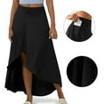 thumbnail image 3 of Summer Athletic Skirt With Pockets Stretchy Golf Practice Wear Ruffle Trim, 3 of 15