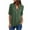 Army Green dress shirts for women, variant on USSUMA Long Sleeve Tops for Women Trendy Plus Size Chiffon Zip up 3/4 Roll Sleeve Dressy Shirts Blouses V Neck Women's Tops Fall Autumn Work Casual Casual Tshirts Tunic Plus