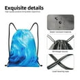 thumbnail image 6 of Bingfone Blue Shell Drawstrings Backpacks Bags For Men Women Gym Drawstrings Bag, 6 of 9