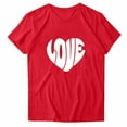 thumbnail image 6 of Ounisa Womens Lover Heart Graphic V Neck Shirt Valentines Funny Couple Matching Casual Short Sleeve Tee Tops, 6 of 7