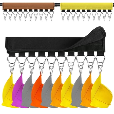 EEEKit Cap Organizer Hanger, 10 Baseball Cap Holder, Foldable Hat Holder Baseball Cap Holder Rack Organizers- Change Your Cloth Hanger to Cap Organizer Hanger - Suitable for All Types Hats
