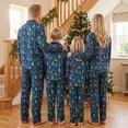 thumbnail image 4 of Nibbcoa Matching Christmas Pajamas for Family Long Sleeve Pine Tree Print Tops + Pants Set, 4 of 8