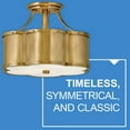 thumbnail image 3 of 2 Light Small Semi-Flush Mount In Traditional Style 14.25 Inches Wide By 10 Inches High-Heritage Brass Finish Hinkley Lighting 4443Hb, 3 of 4