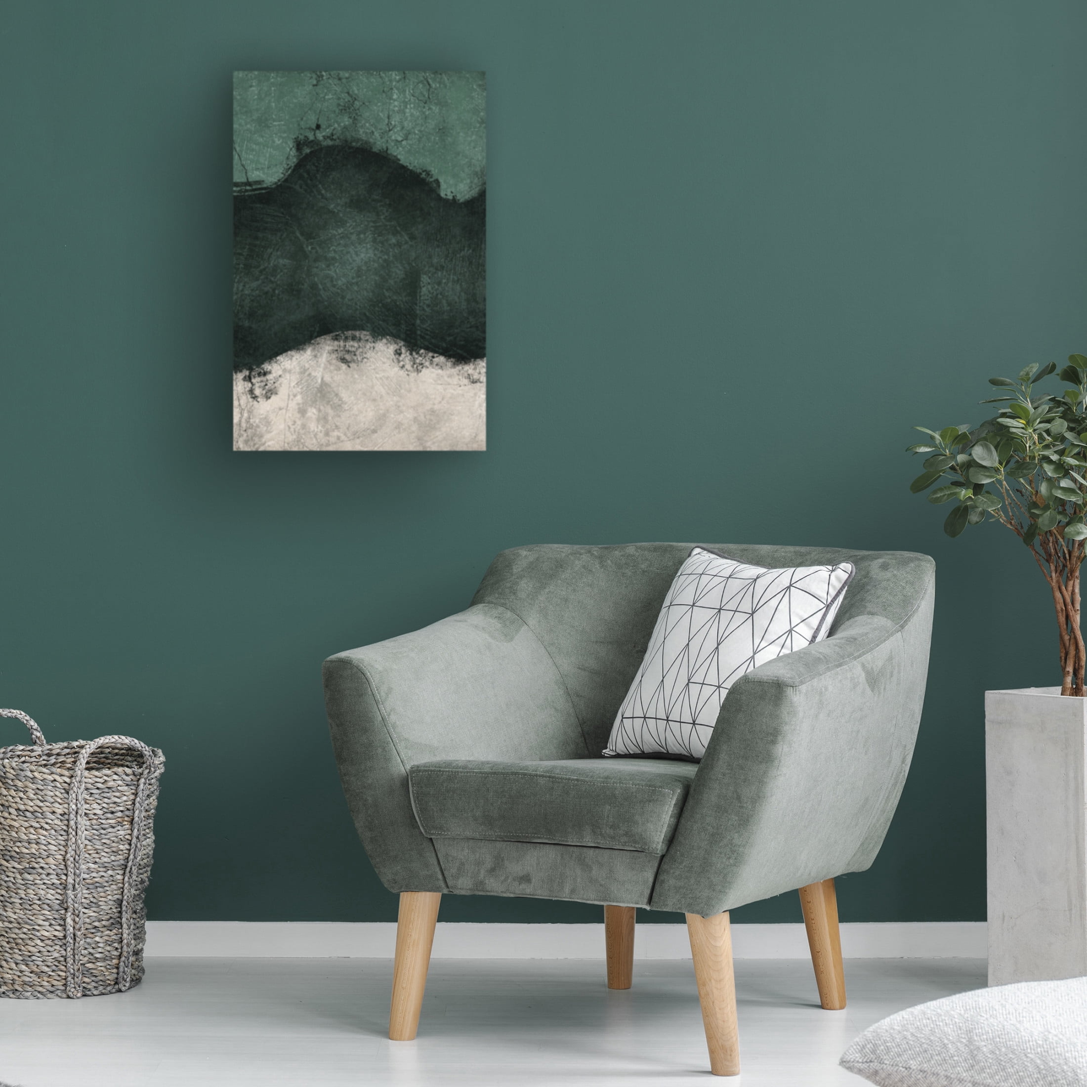 Canvas Wall Art - Ema Paraschiv 'Midnight Emerald No2' Wall Art for Living Room, Bedroom, or Office Décor by Trademark Fine Art - 30 x 47 Inches