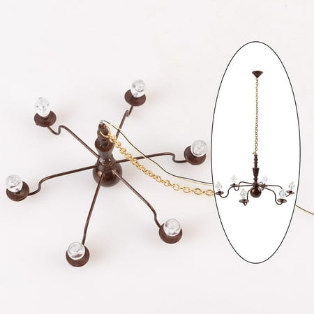 

1:87 HO Scale Ceiling Lamp 6 Light Chandeliers 3 V For Model Kits Accessories