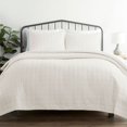 thumbnail image 2 of iEnjoy Home 3-PC King Soft Square Print Quilted Coverlet Set in Ivory, 2 of 3