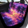thumbnail image 4 of Pzuqiu Automotive Seat Covers Full Set Easy to Install Polyester Fabric, Compatible with Front Seat SUV Seats, for Trucks Sedans, Palm Tree Sunset, 4 of 10