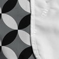 thumbnail image 4 of Black and Grey Microwave Oven Cover, Arrangement of Intertwined Circles Geometric Design Abstract Mosaic, Water Resistant Organizer with Pockets for Kitchen, 36" x 12", Black Grey White, by Ambesonne, 4 of 4