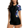 thumbnail image 3 of VBVC Womens Boyleg One Piece Bathing Suit,Summer Swimsuit for Women 2024,Athletic Short Sleeve Surfing Rash Guards Swimsuits for Holiday, 3 of 6