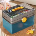 thumbnail image 1 of Multi-Functional First Aid Kit Storage Box Medical Box Organizer Portable Medicine Cabinet Family Household Emergency Kit BoxBlueL 34X19X21.5cm He Qiyong unisex, 1 of 1