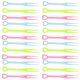 thumbnail image 3 of 200 Uds. Tenedor de plástico desechable transparente colorido pastel de frutas postre forma de corazón para fiesta de cumpleaños boda (azul + verde + rosa), 3 of 6