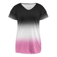 thumbnail image 5 of Womens Summer Tops Ruffle Short Sleeve V Neck T-Shirts Casual Loose Fit, 5 of 5