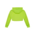 thumbnail image 2 of Aislor Kids Girls Mesh Long Sleeve Drawstring Hooded Crop Top for Hip Hop Jazz Dance Costume Fluorescent Green 10, 2 of 7