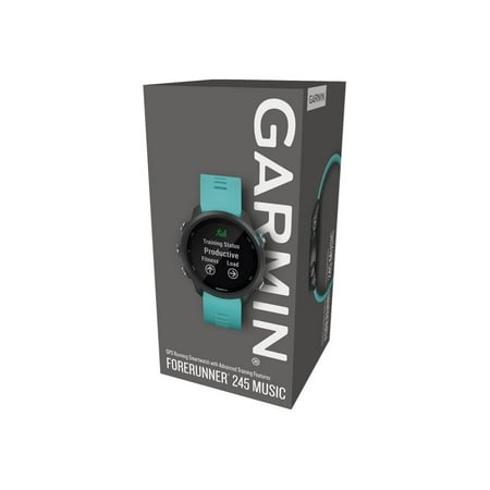Garmin - Forerunner 245 Music GPS Smartwatch 42mm Fiber-Reinforced Polymer - Aqua