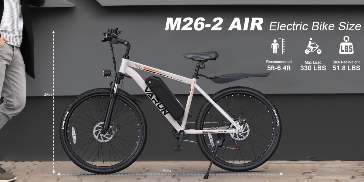 500W Adult Electric Bicycle, 26-inch Electric Mountain Bike, 7-speed Commuter Electric Bike, with Built-in LCD Display, Maximum Load Capacity Of 330 Pounds, Two Charging Modes