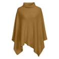 thumbnail image 5 of DHFJKG Oversized Sweaters For Women Knit Shawl High Neck 3/4 Sleeve Soft Casual Pullover Loose Fit Tunic Fall Winter Solid Color Cozy Tops, 5 of 5