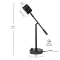 thumbnail image 4 of Globe Electric Aristocrat 16" Integrated LED Matte Black Swing Arm Desk Lamp, 91000668, 4 of 10