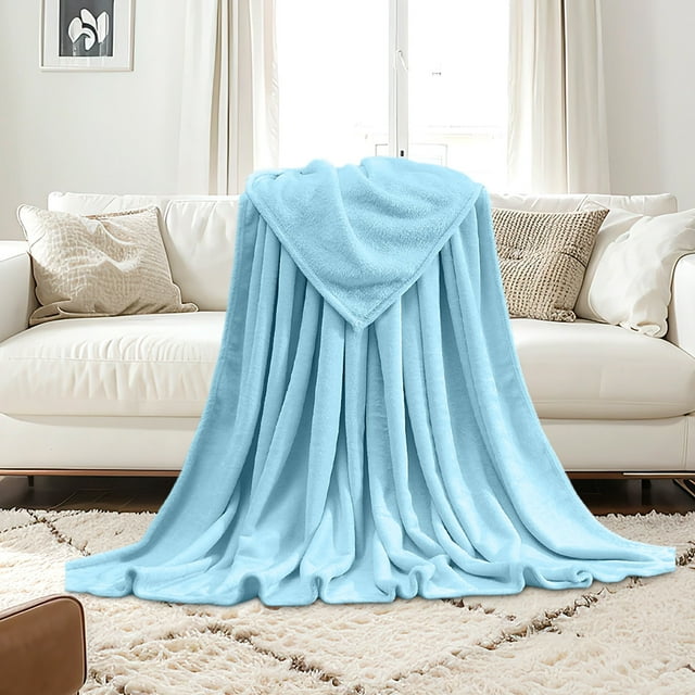 BAOPAI Flannel Bath Towel Blanket Super Soft Microfiber Fleece Multipurpose Yoga Blanket For Indoor Outdoor Use