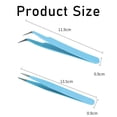 thumbnail image 2 of EXLEAF 2026 New 2Pcs Tweezers Precision Tweezers for Women High-Precision Tweezer Set for Eyebrow Grooming Beauty Makeup, 2 of 7