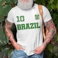 thumbnail image 3 of Brazil Jersey Number Ten Brazilian Futebol Soccer Tshirt, 3 of 6