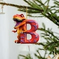 thumbnail image 6 of KCEHTA Christmas Dinosaur Ornaments, 26 Letter Cute Cartoon Dinosaur Christmas Tree Decorations, Dinosaur Ornaments for Christmas Tree, Dinosaur Acrylic Christmas Tree Holiday Ornament, 6 of 7