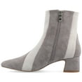 thumbnail image 3 of Journee Womens Lusinda Two Tone Block Heel Pointed Toe Booties, 3 of 9
