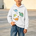 thumbnail image 5 of Toddler Boys Graphic Hoodie Pullover Cute Casual Long Sleeve Kids Cotton Sweatshirt White 5 T, 5 of 9