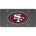 thumbnail image 1 of San Francisco 49ers Carbon Fiber Design Laser License Plate, 1 of 1