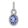 thumbnail image 4 of 14K White Gold Tanzanite Diamond Pendant, 4 of 7