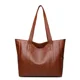 thumbnail image 2 of Bolso grande 2024 nuevo bolso de mano de gran capacidad, sencillo y versátil, bolso de hombro de cuero suave grueso, 2 of 5