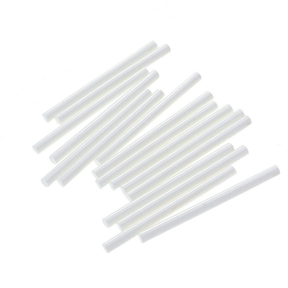 HEATSHAKING 20Pcs White Hot Melt Glue Sticks for Diy Craft School Projects Bonding Repairing 3.9x0.3x0.3in