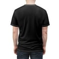 thumbnail image 6 of Mischievous Happy Face Unisex AOP Tee Black, 6 of 7