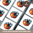 thumbnail image 6 of 3drose, Artsy Image of a Football Helmet of Red and Blue Colors Sport Gift, Set of 8 Ceramic Tile Coasters, 6 of 7