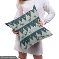 thumbnail image 4 of Night Fabric by the Yard, Mountains Reindeers Stars the Moon Winter Time Seasonal Cartoon, Decorative Upholstery Fabric for Sofas and Home Accents, 3 Yards, Pale Seafoam Dark Teal by Ambesonne, 4 of 4