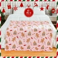 thumbnail image 4 of 50 x 60 Inches Pink Christmas Blankets Christmas Throw Blanket Cute Christmas Flannel Blanket Soft Warm Lightweight Blanket for Christmas Sofa Bed Home Gift Decor(Xmas Tree), 4 of 6