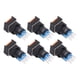thumbnail image 4 of Uadme Interruptor de botón Cuadrado de 25 Piezas - Interruptores de autobloqueo de 8 Pines de latón ABS con luz 16 mm 12 V(Amarillo), 4 of 8