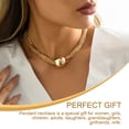 thumbnail image 1 of VONKY Collier pour Femmes Chaîne Torsadée Collier Mariage Club Travail Rétro Collier Ras du Cou Ajustable Bijoux Personnalisés Cadeaux Or, 1 of 6